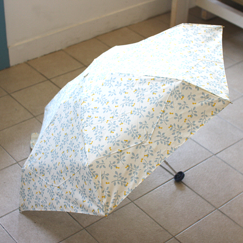 우산양산- 5단접이식 리프 화이트 